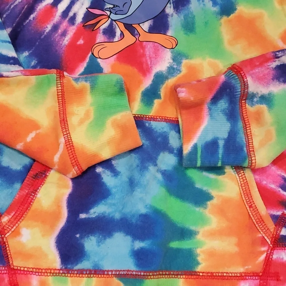 Justice Kellogg's Froot Loop Tie Dye Hooded Sweatshirt Size Small